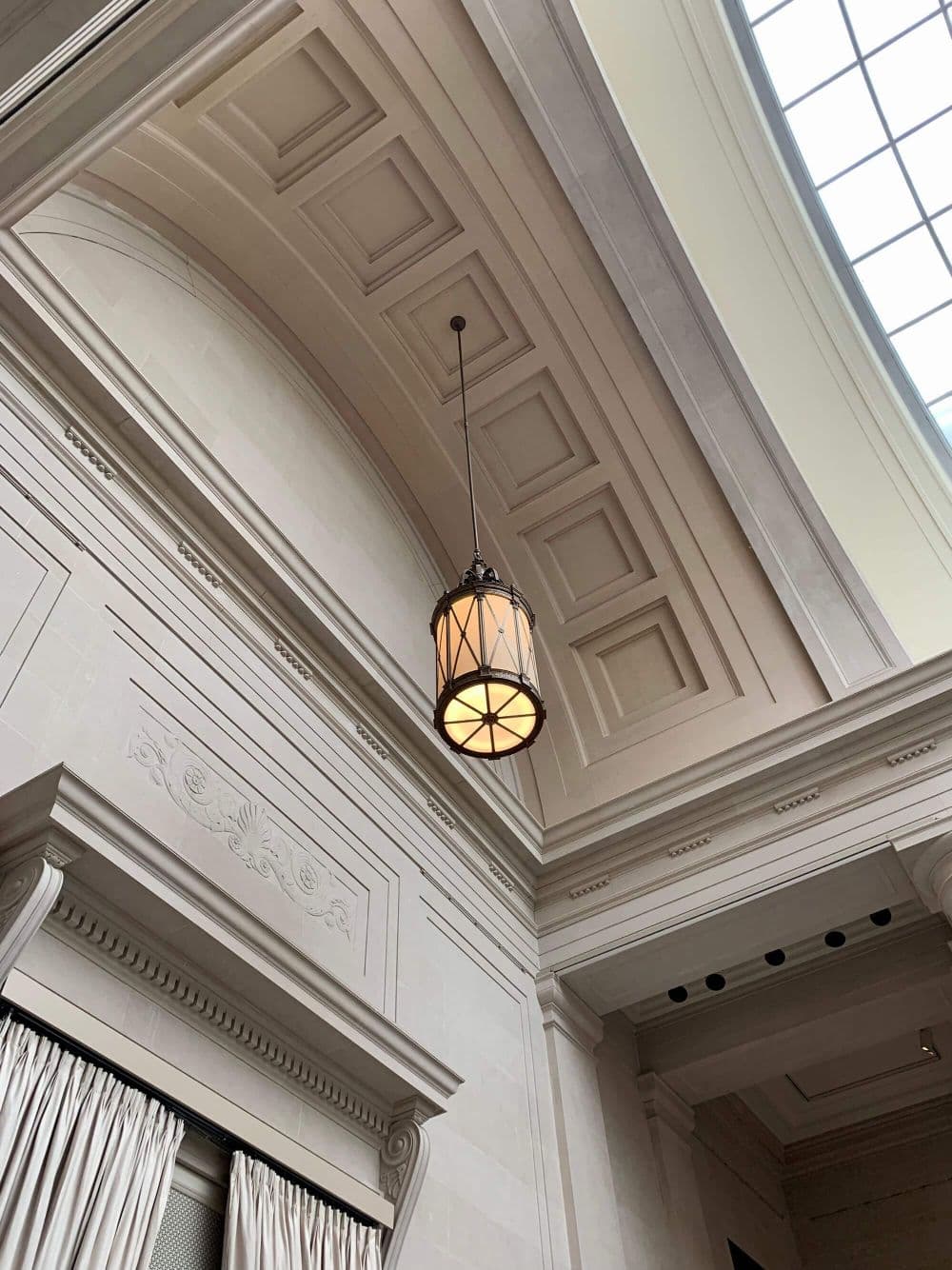 Hanging lamp in The National Gallery of Art.